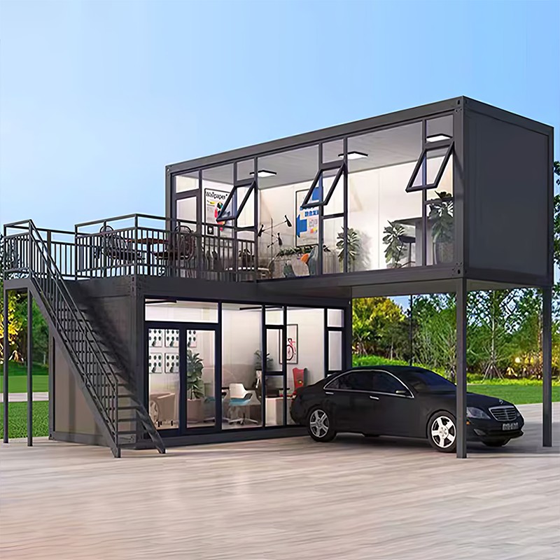 خانه ظروف شیشه ای دو طبقه